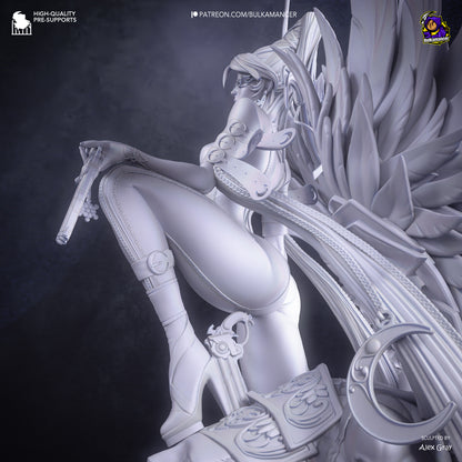 Bruja Pistolera | Figura de Resina de Garaje | Esculturas de Bulkamancer