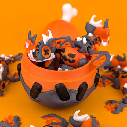 Flexi Halloween Mini Dragon & Egg | 3DGOB - Tattles Told 3D