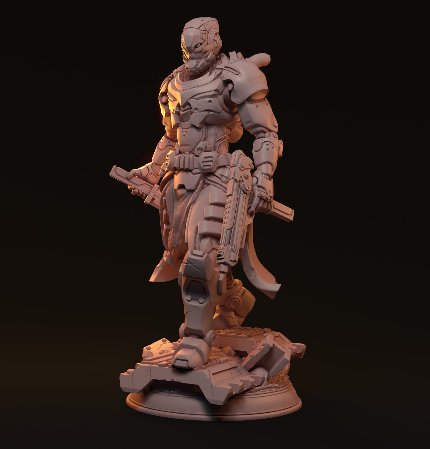 Heim, Cyberpunk Soldier | D&D TTRPG Miniature | Hardwitch Games