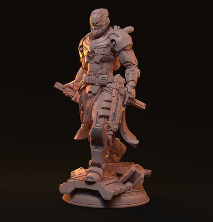 Heim, Cyberpunk Soldier | D&D TTRPG Miniature | Hardwitch Games