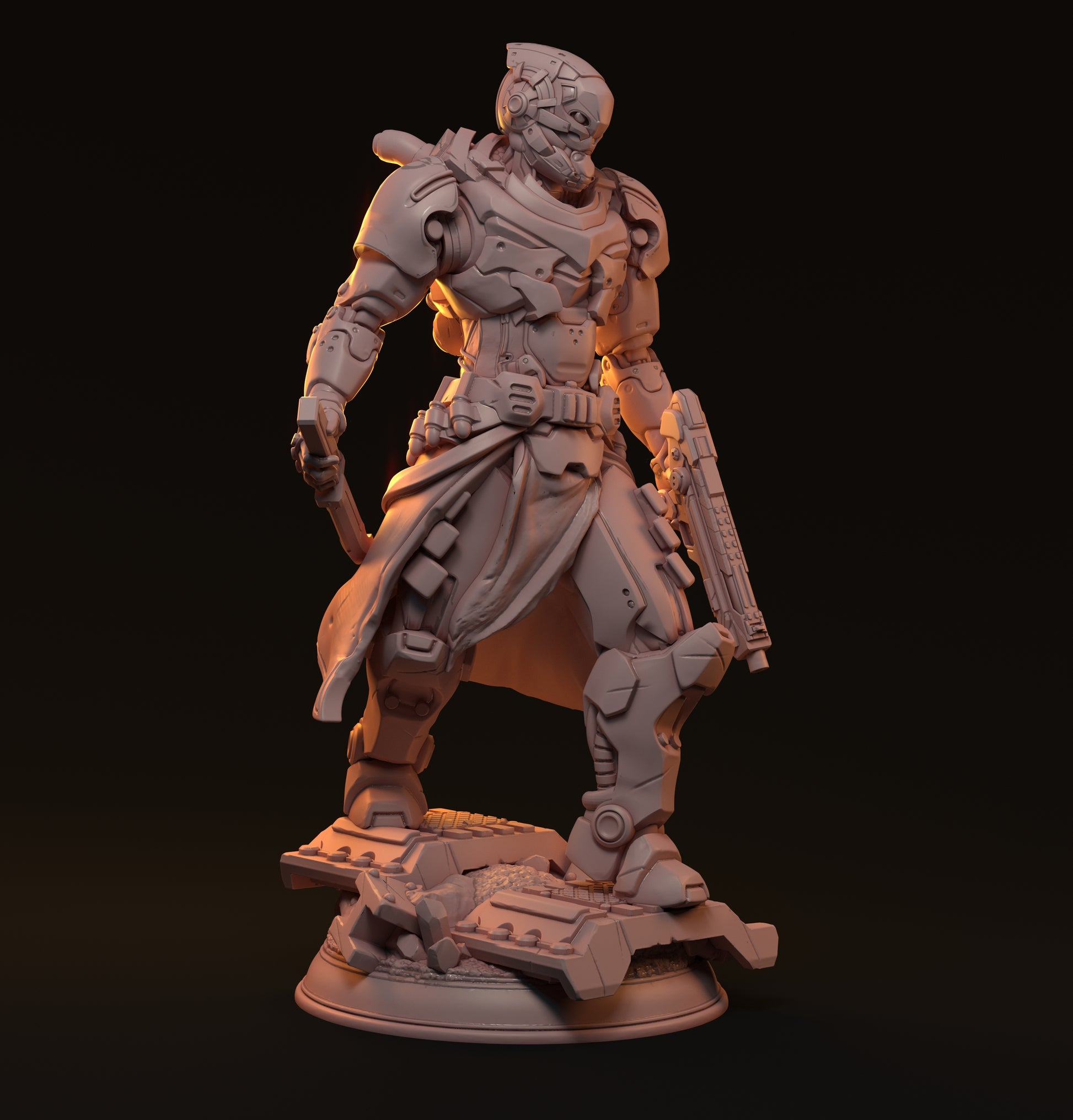 Heim, Cyberpunk Soldier | D&D TTRPG Miniature | Hardwitch Games