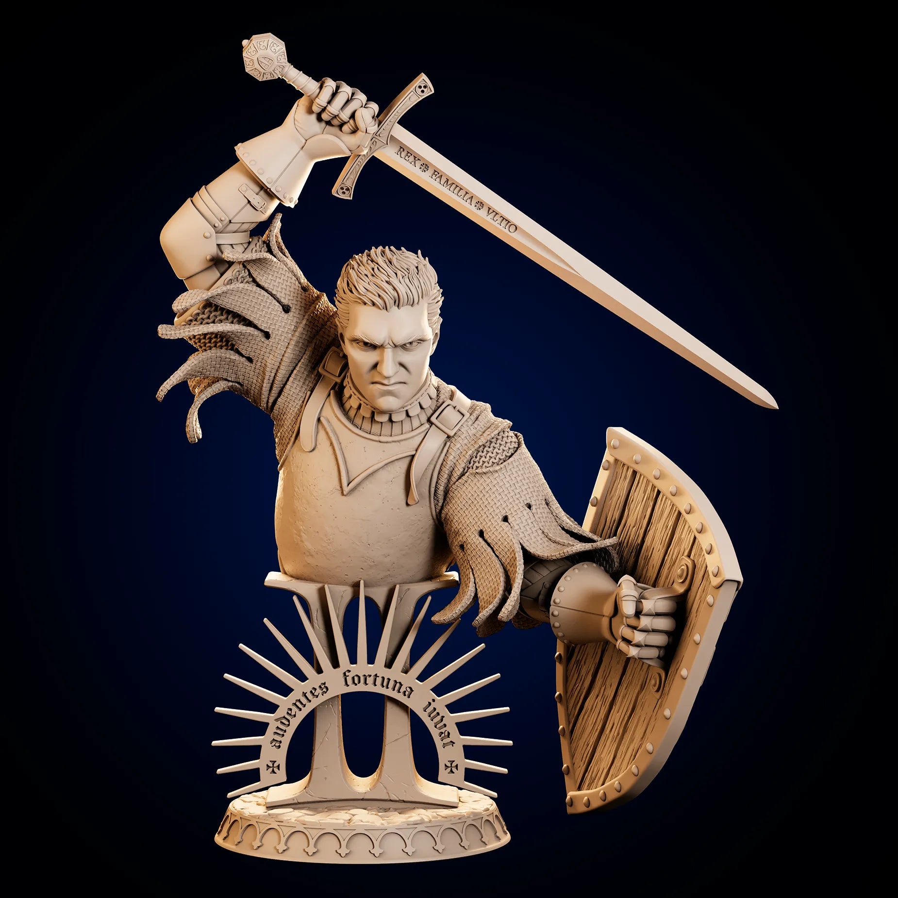 Warrior Henry Bust | Resin Garage Kit | Volition Miniatures