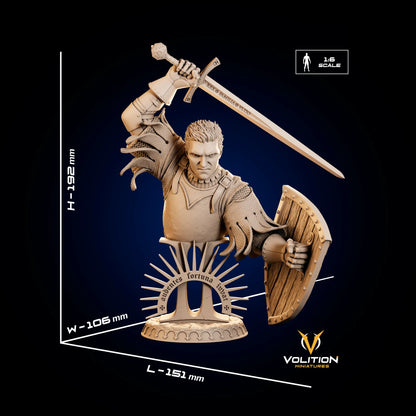 Warrior Henry Bust | Resin Garage Kit | Volition Miniatures