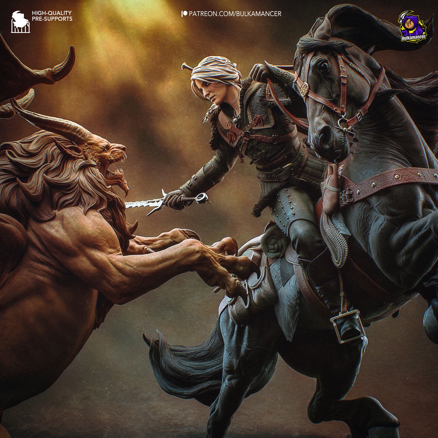 Hunt in the Wilds | Resin Garage Kit Figure Game Fan Art | Bulkamancer Sculpts