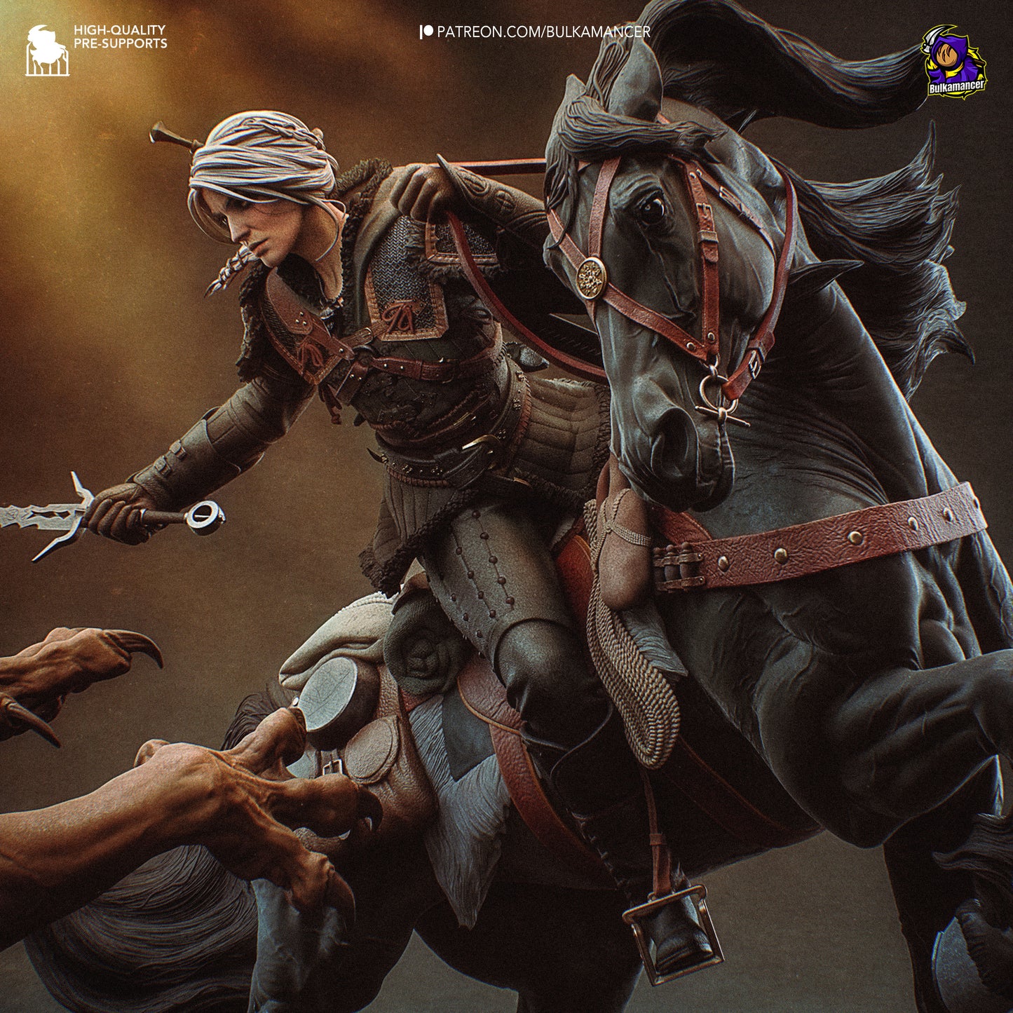Hunt in the Wilds | Resin Garage Kit Figure Game Fan Art | Bulkamancer Sculpts