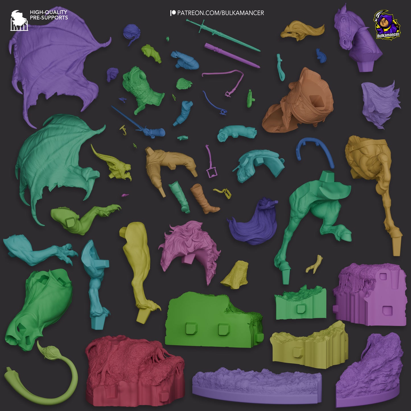 Hunt in the Wilds | Resin Garage Kit Figure Game Fan Art | Bulkamancer Sculpts