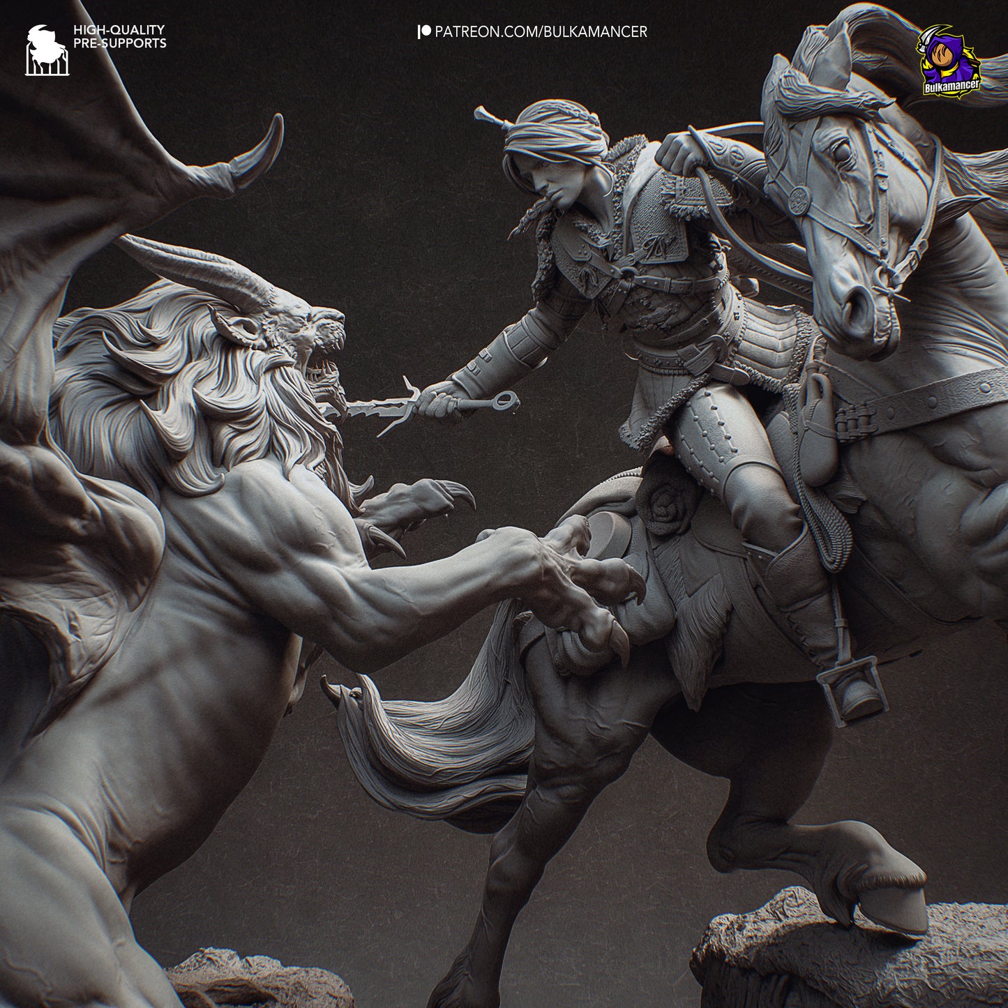 Hunt in the Wilds | Resin Garage Kit Figure Game Fan Art | Bulkamancer Sculpts