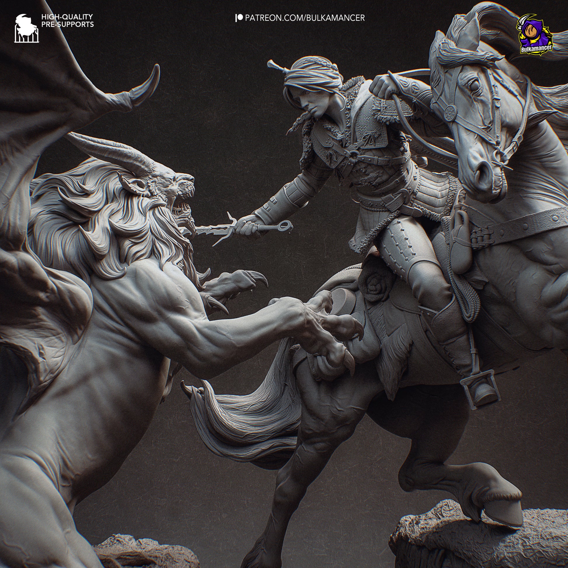 Hunt in the Wilds | Resin Garage Kit Figure Game Fan Art | Bulkamancer Sculpts
