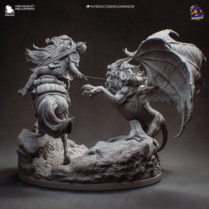Hunt in the Wilds | Resin Garage Kit Figure Game Fan Art | Bulkamancer Sculpts