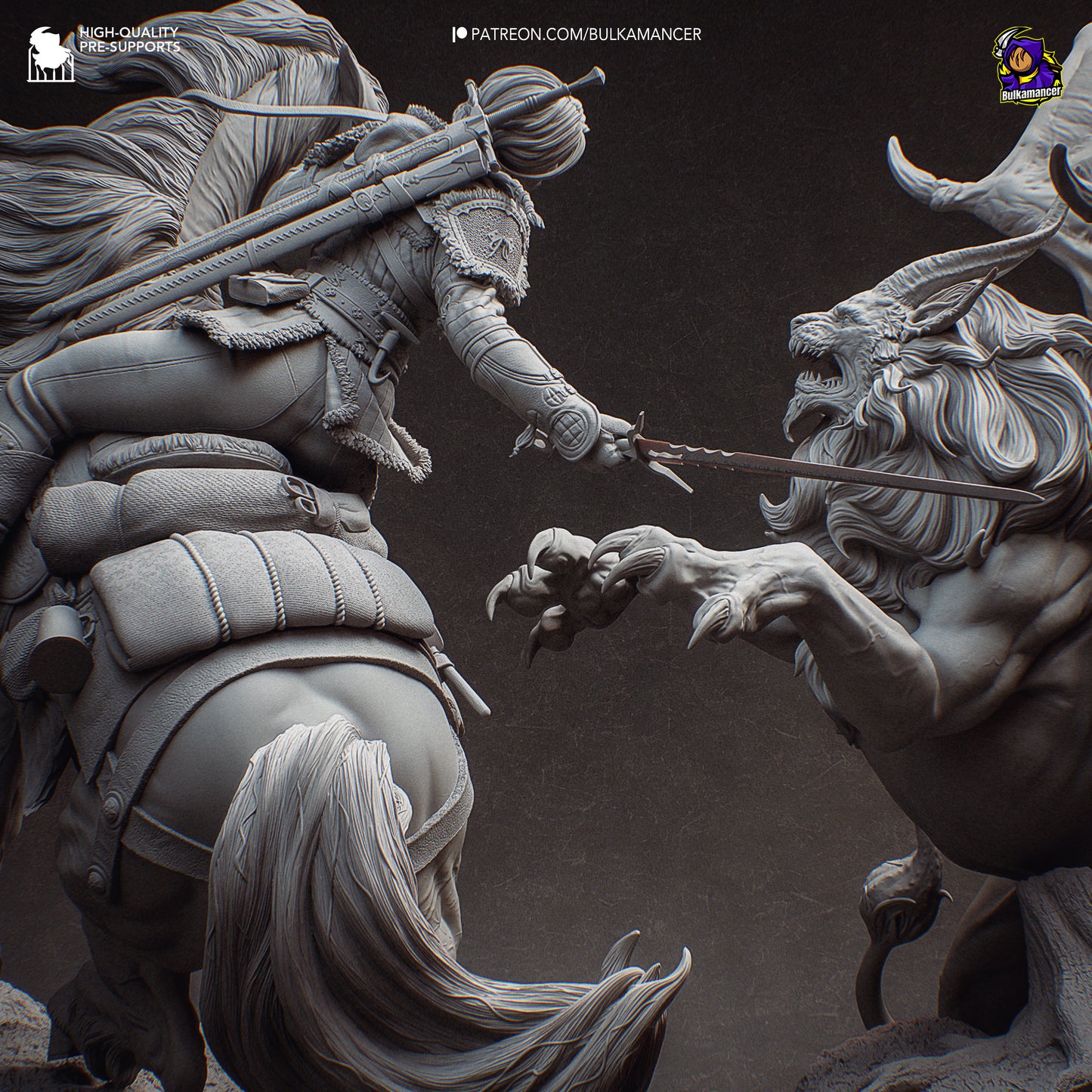 Hunt in the Wilds | Resin Garage Kit Figure Game Fan Art | Bulkamancer Sculpts
