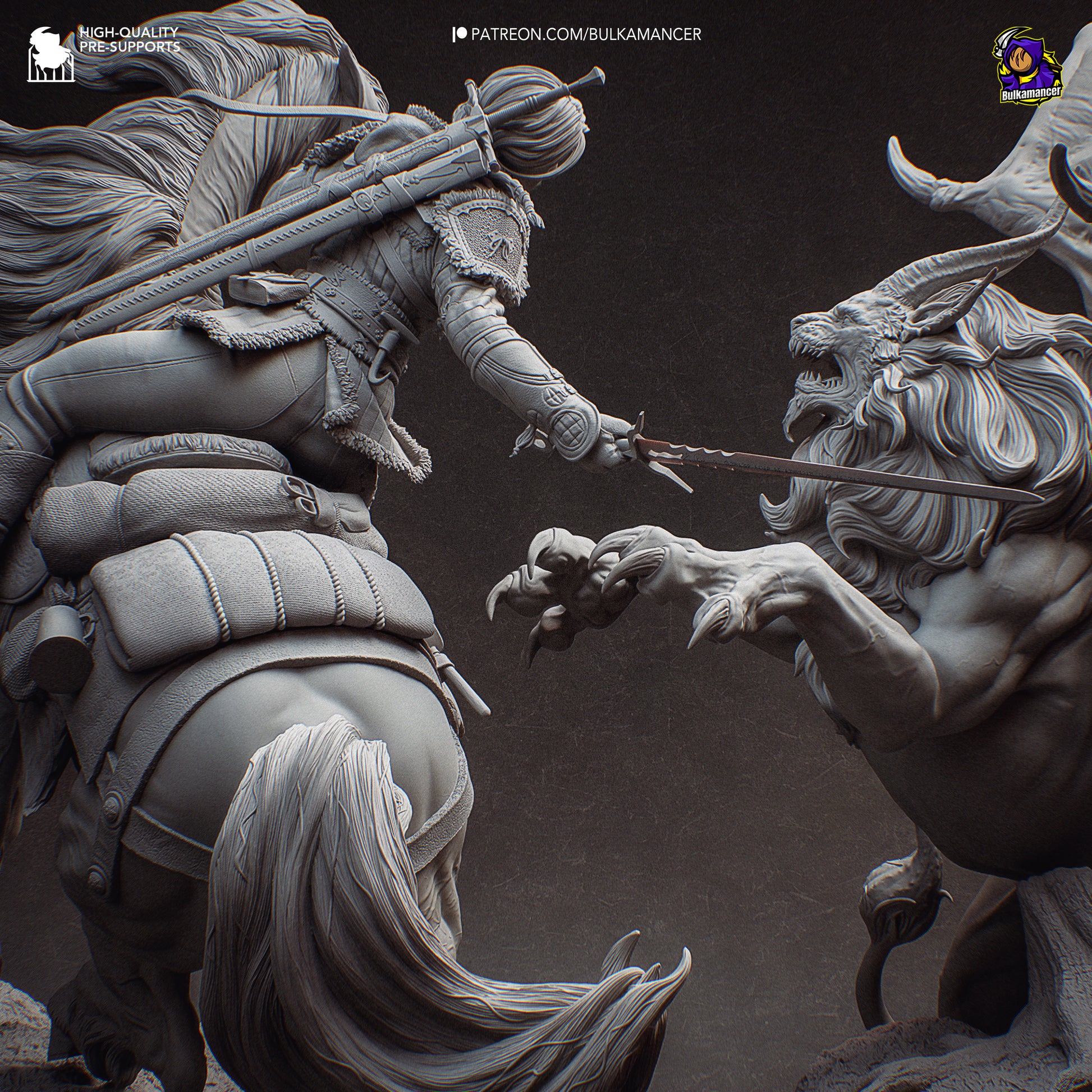 Hunt in the Wilds | Resin Garage Kit Figure Game Fan Art | Bulkamancer Sculpts