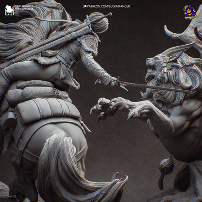 Hunt in the Wilds | Resin Garage Kit Figure Game Fan Art | Bulkamancer Sculpts