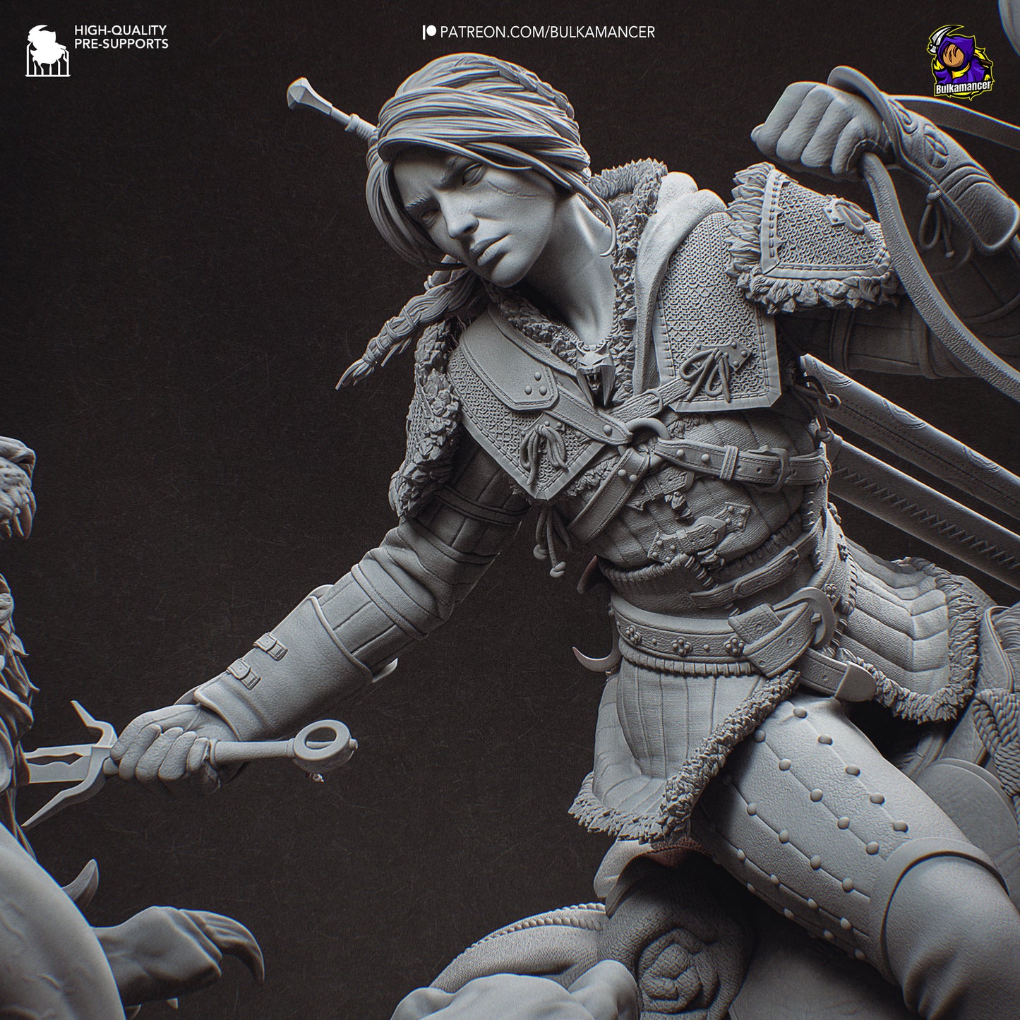 Hunt in the Wilds | Resin Garage Kit Figure Game Fan Art | Bulkamancer Sculpts