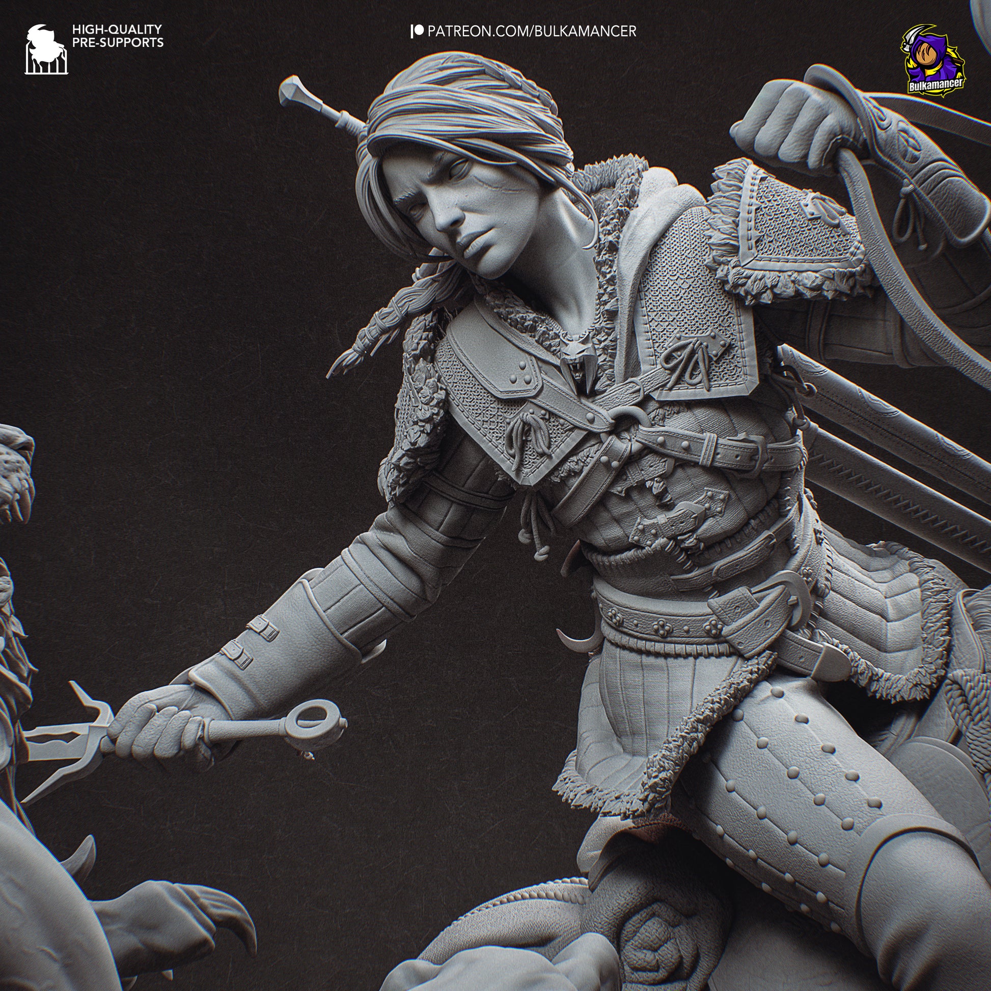 Hunt in the Wilds | Resin Garage Kit Figure Game Fan Art | Bulkamancer Sculpts