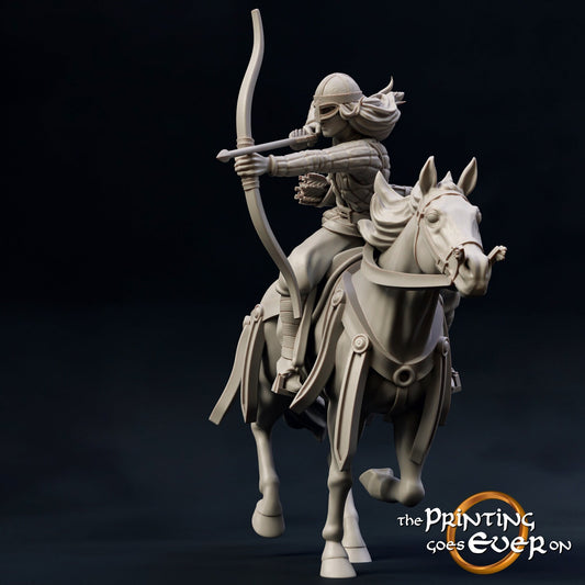 Mounted Archer | D&D TTRPG Miniature | DnD Is A Woman | NO BASE