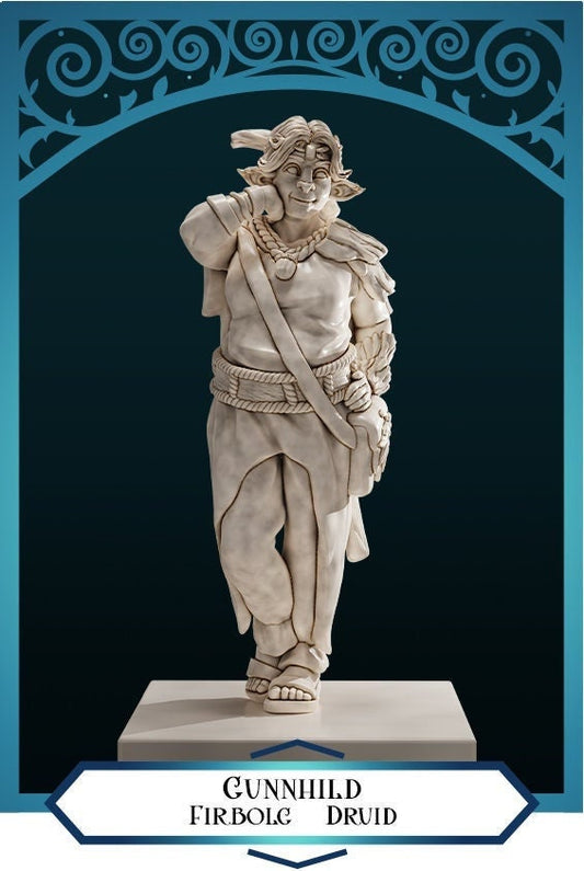 Firbolg Druid | D&D TTRPG Miniature | DnD Is A Woman | NO BASE