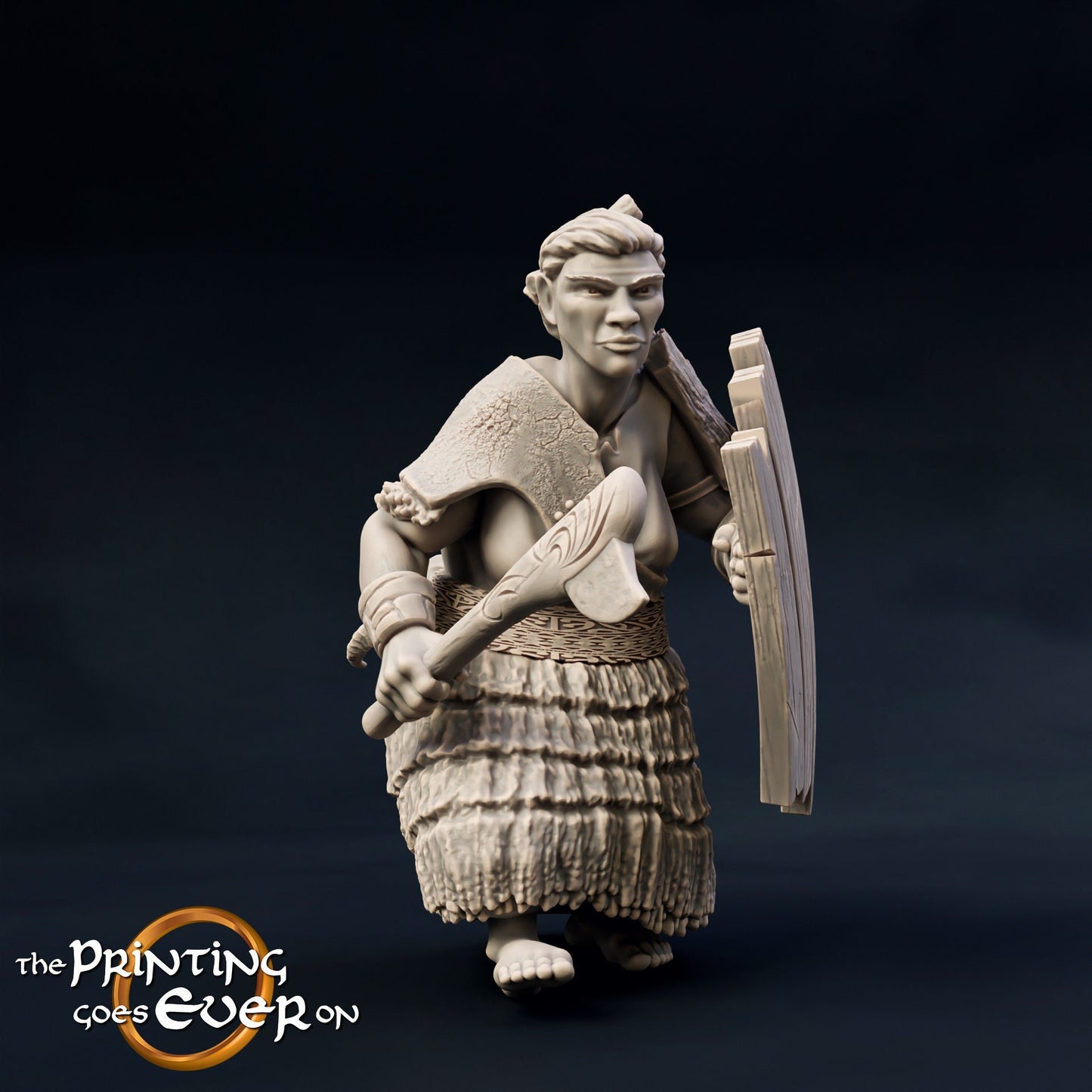 Woodwose Mace Shield | D&D TTRPG Miniature | DnD Is A Woman | NO BASE