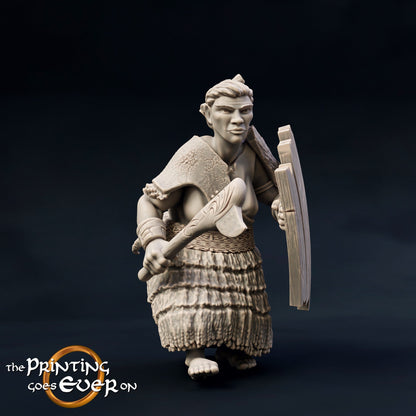 Woodwose Mace Shield | D&D TTRPG Miniature | DnD Is A Woman | NO BASE