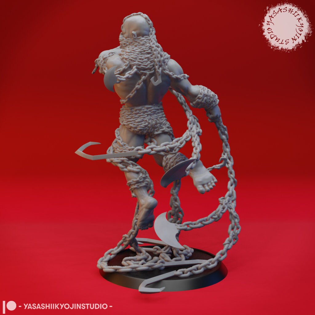 Chain Devil | TABLETOP SCALE | TTRPG Monster Miniature | Yasashii Kyojin Studio