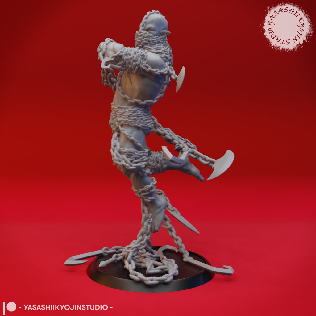 Chain Devil | TABLETOP SCALE | TTRPG Monster Miniature | Yasashii Kyojin Studio