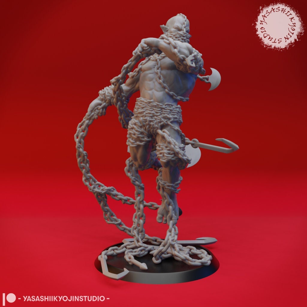 Chain Devil | TABLETOP SCALE | TTRPG Monster Miniature | Yasashii Kyojin Studio