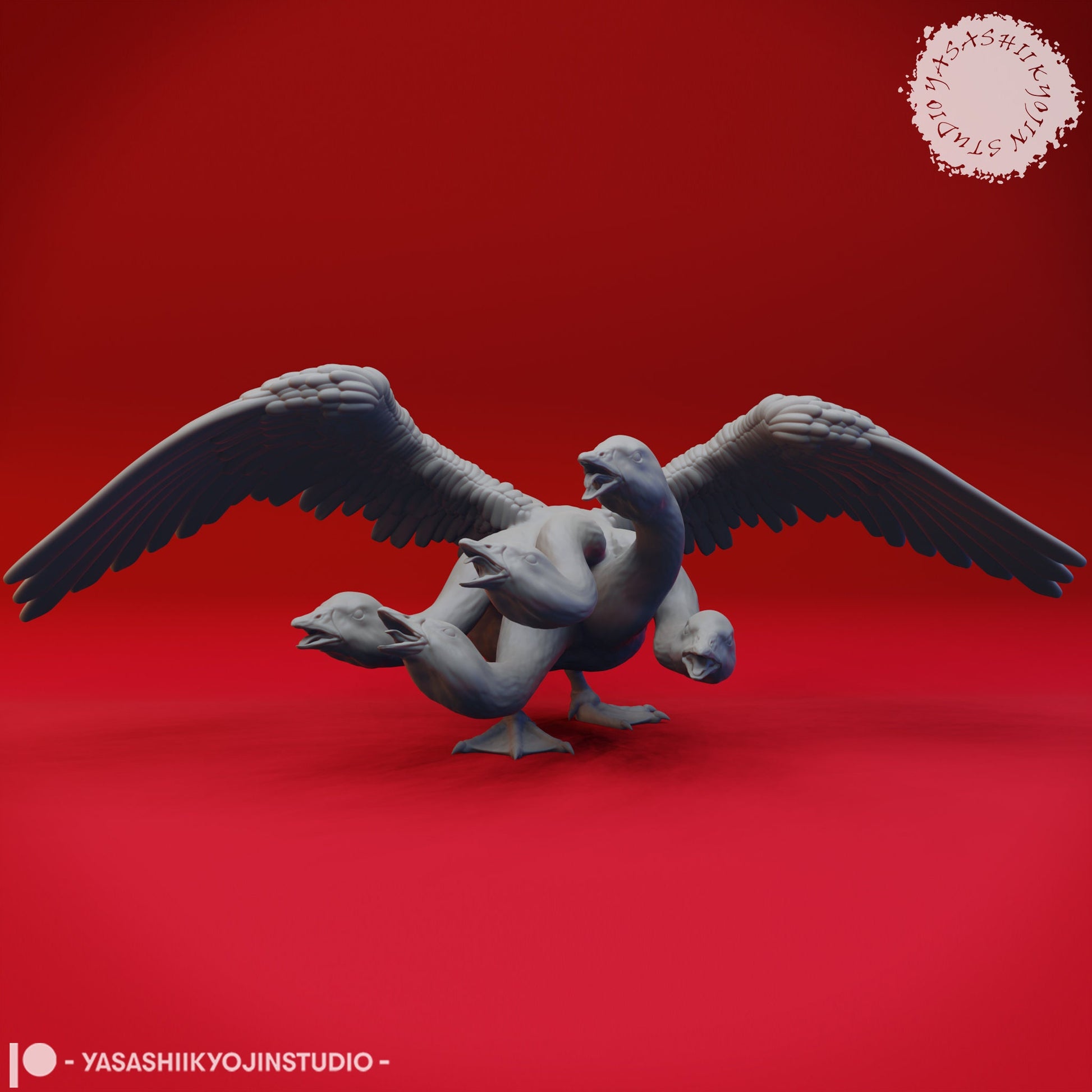 Goose Hydra | TABLETOP SCALE | D&D TTRPG Monster Miniature | Yasashii Kyojin Studio