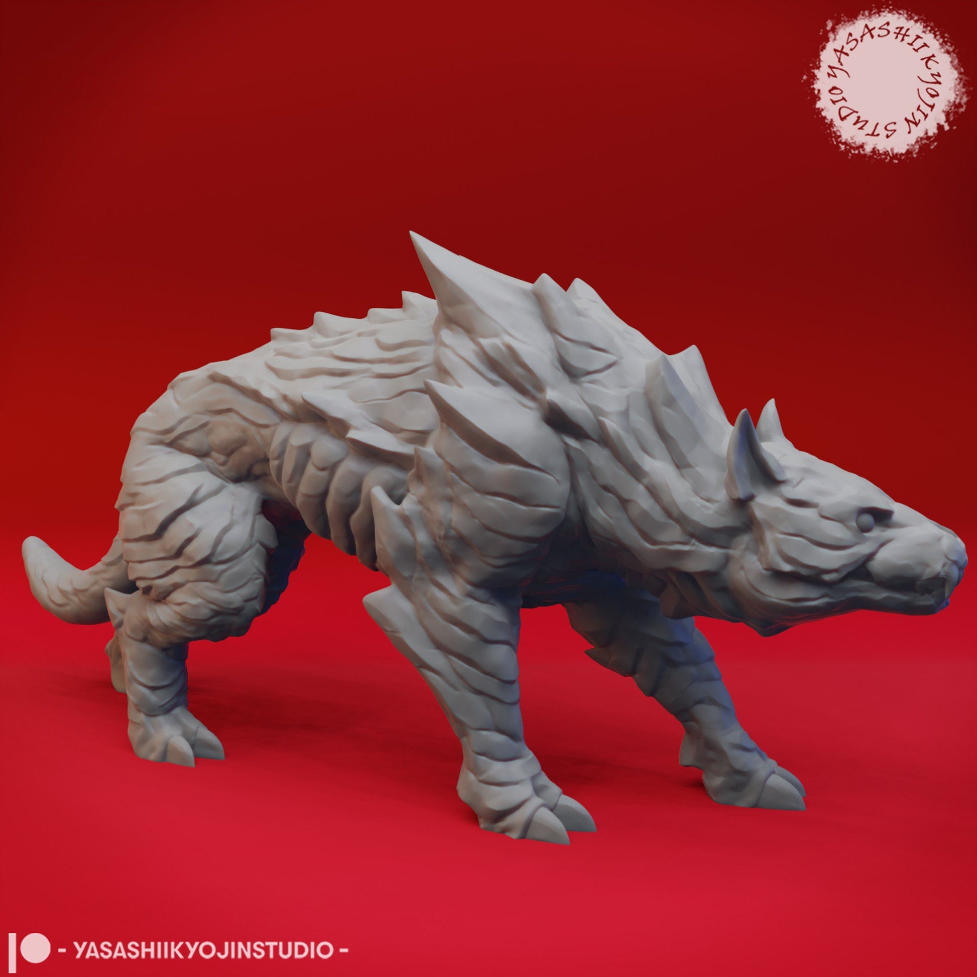 Hellhound | TABLETOP SCALE | TTRPG Monster Miniature | Yasashii Kyojin Studio