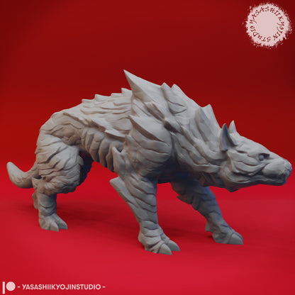 Hellhound | TABLETOP SCALE | TTRPG Monster Miniature | Yasashii Kyojin Studio