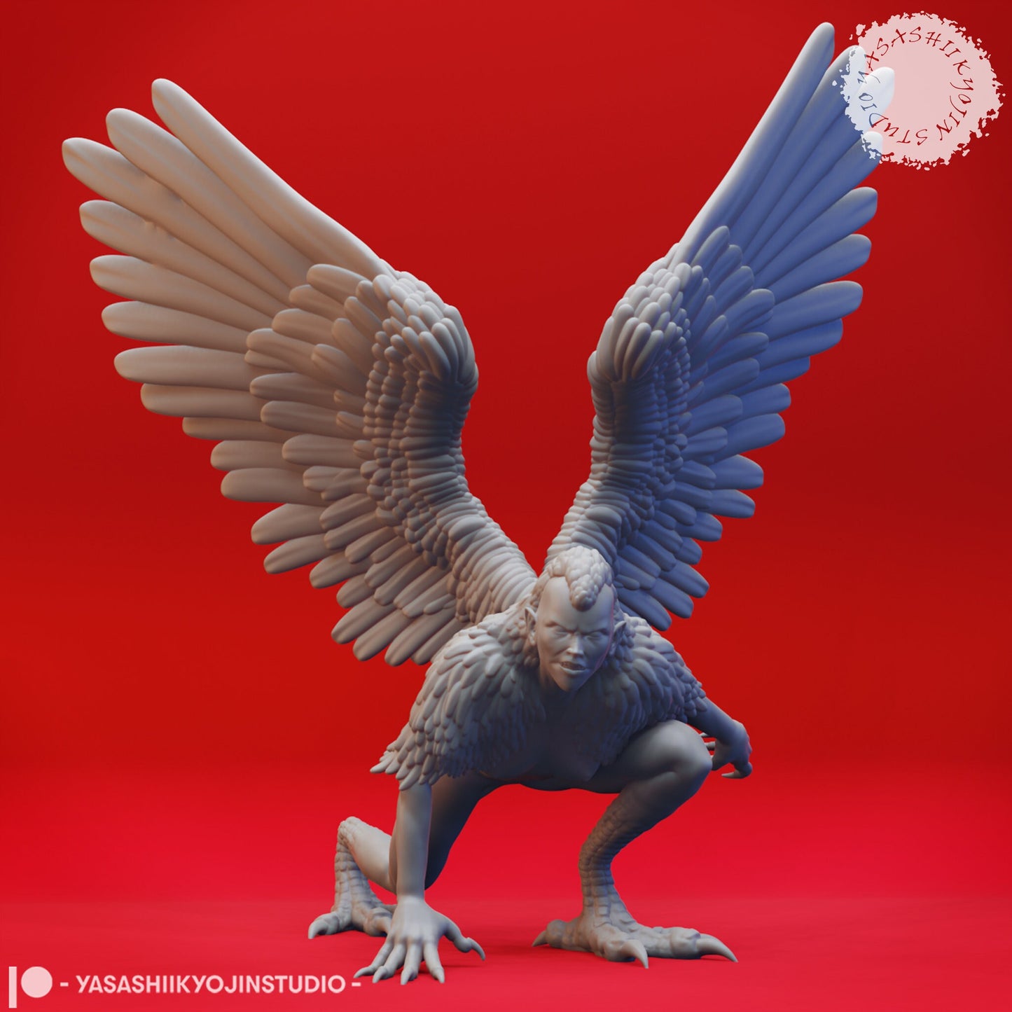 Harpy | TABLETOP SCALE | TTRPG Monster Miniature | Yasashii Kyojin Studio