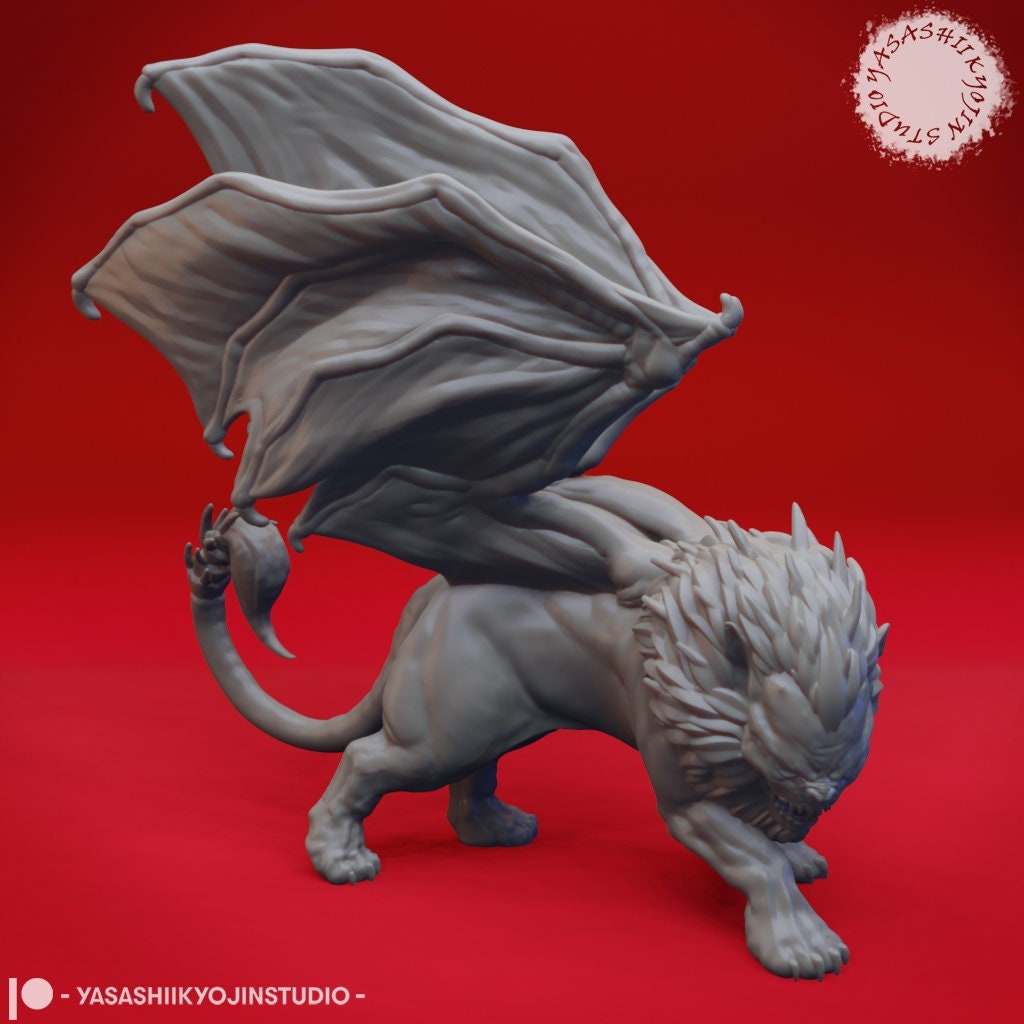 Manticore | TABLETOP SCALE | TTRPG Monster Miniature | Yasashii Kyojin Studio