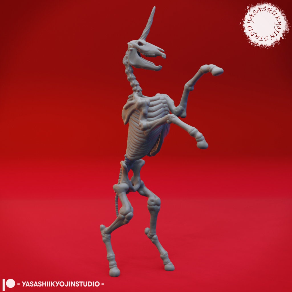Skeleton Horse | TABLETOP SCALE | D&D TTRPG Monster Miniature | Yasashii Kyojin Studio