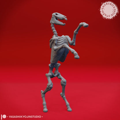 Skeleton Horse | TABLETOP SCALE | D&D TTRPG Monster Miniature | Yasashii Kyojin Studio