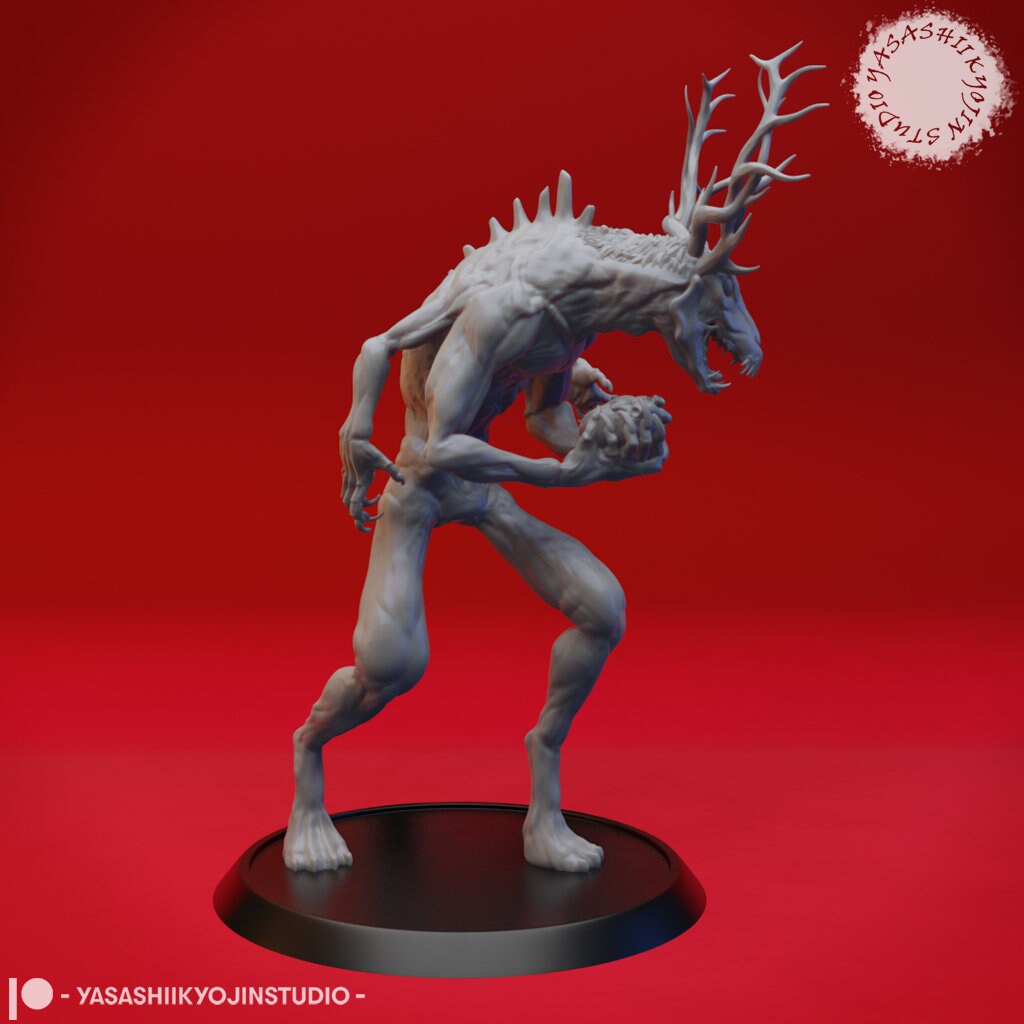 Wendigo | TABLETOP SCALE | D&D TTRPG Monster Miniature | Yasashii Kyojin Studio