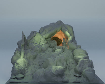 Troll Cave | D&D Playable 3D Printed Building | MiniatureLand