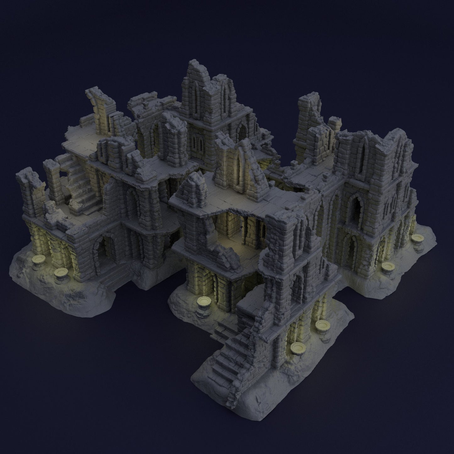 Old Ruins | D&D TTRPG Playable 3D Printed Building | MiniatureLand