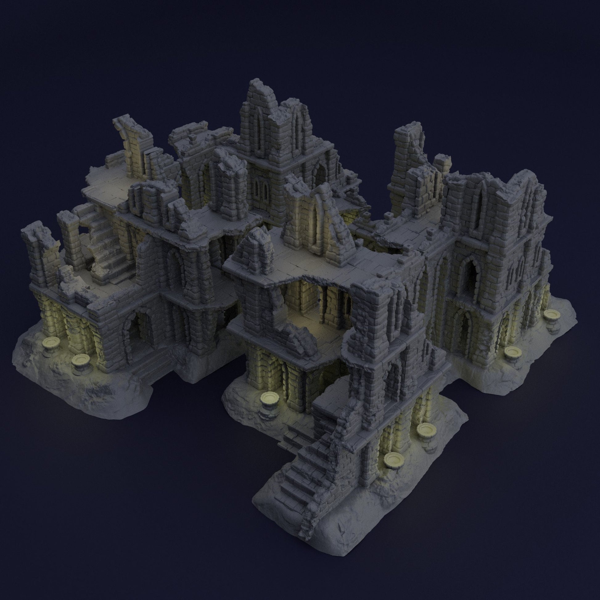 Old Ruins | D&D TTRPG Playable 3D Printed Building | MiniatureLand