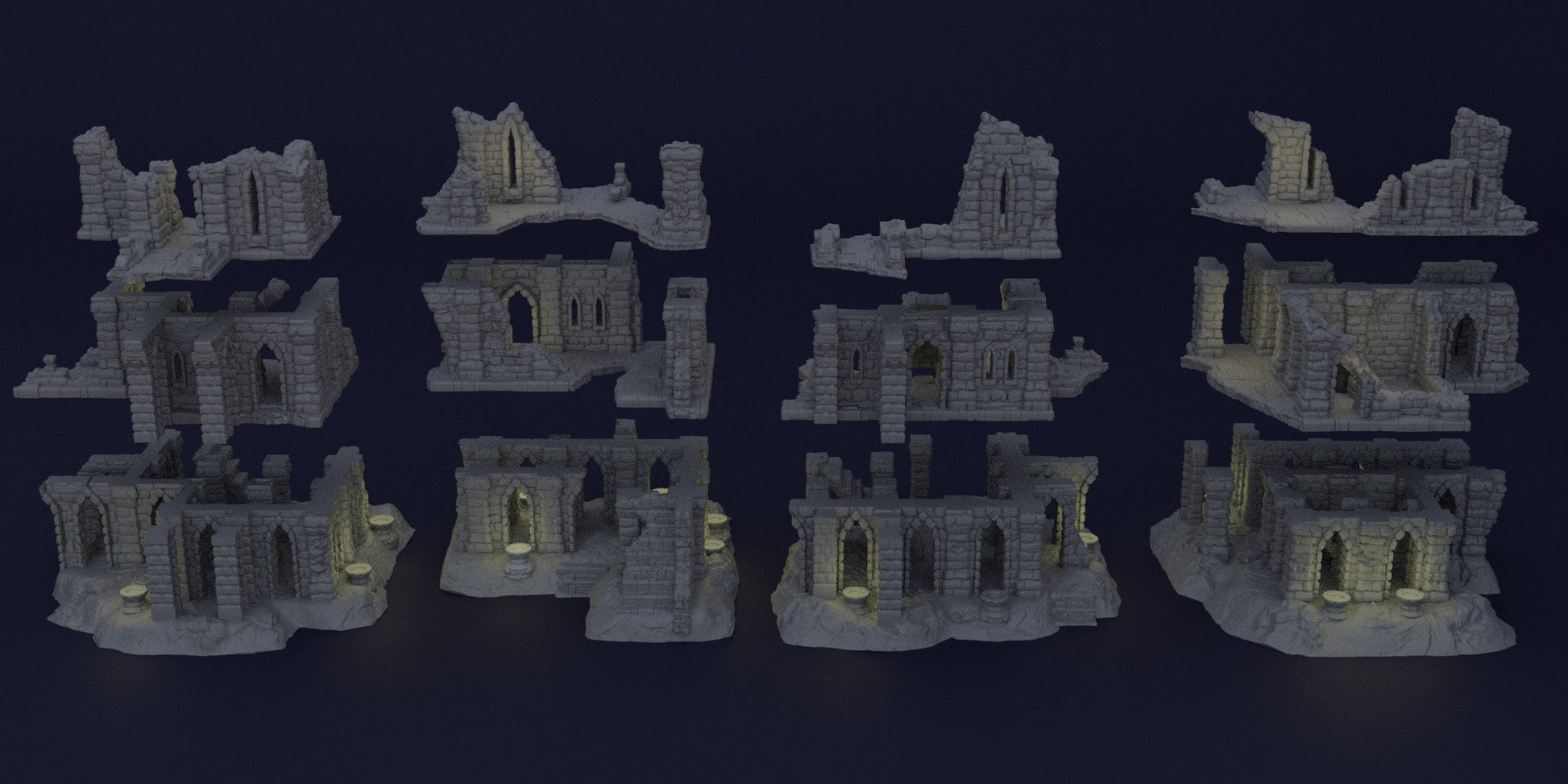 Old Ruins | D&D TTRPG Playable 3D Printed Building | MiniatureLand