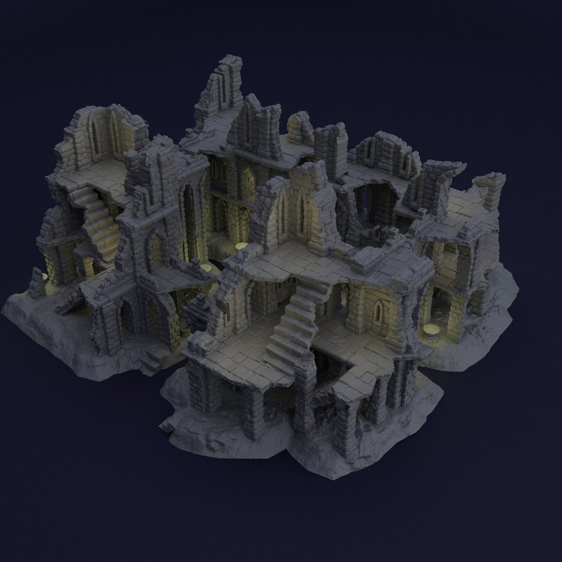 Old Ruins | D&D TTRPG Playable 3D Printed Building | MiniatureLand