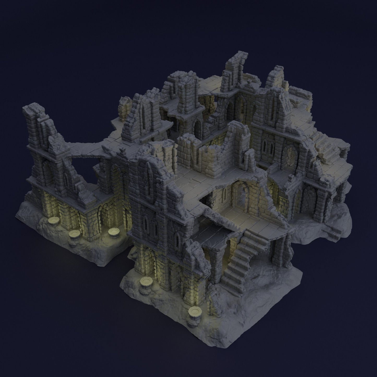 Old Ruins | D&D TTRPG Playable 3D Printed Building | MiniatureLand