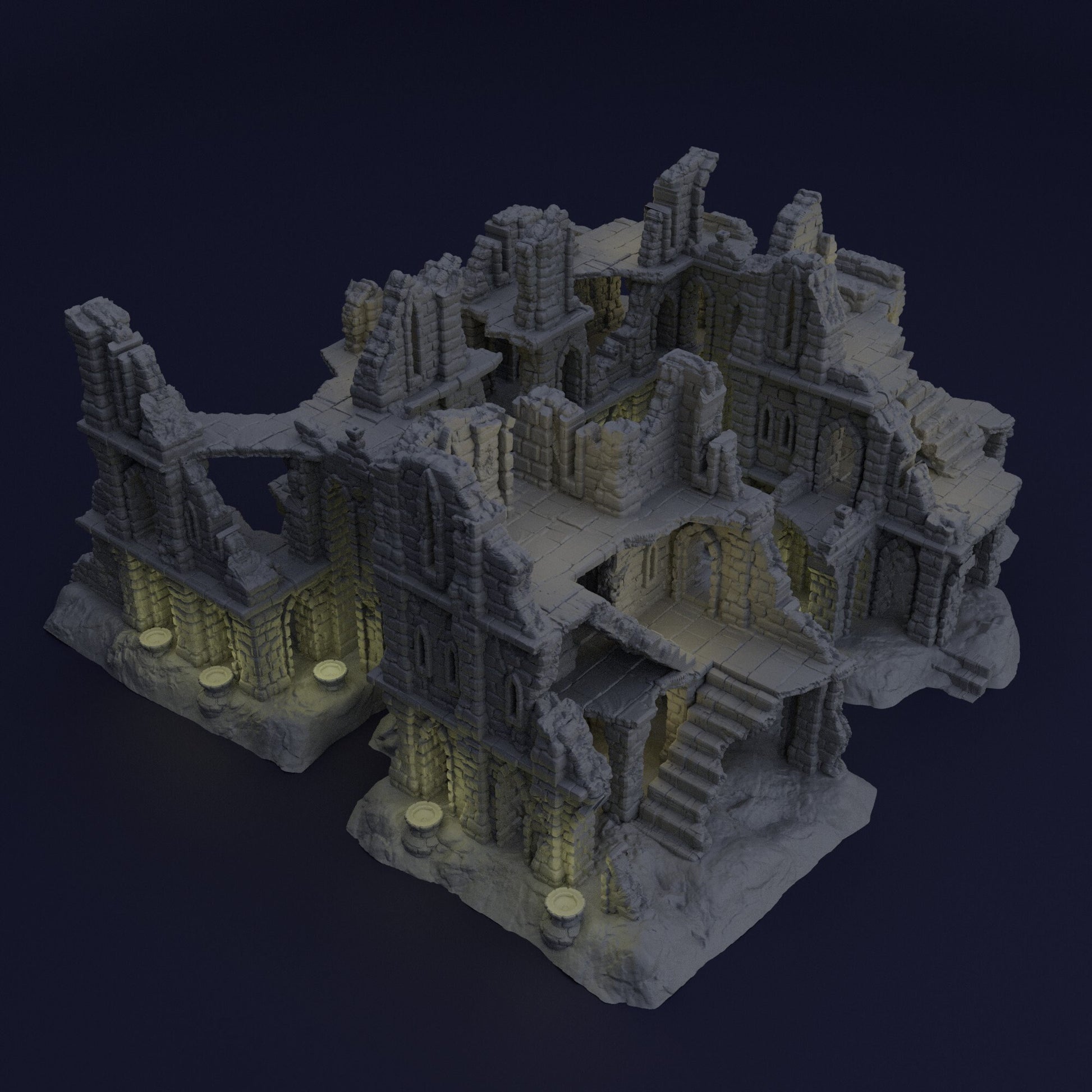 Old Ruins | D&D TTRPG Playable 3D Printed Building | MiniatureLand