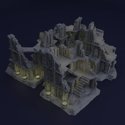 Old Ruins | D&D TTRPG Playable 3D Printed Building | MiniatureLand