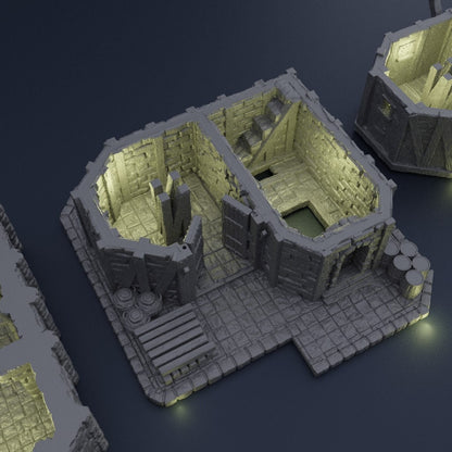 Medieval Seaside Warehouse | D&D TTRPG Playable 3D Printed Building Terrain Scenery | MiniatureLand