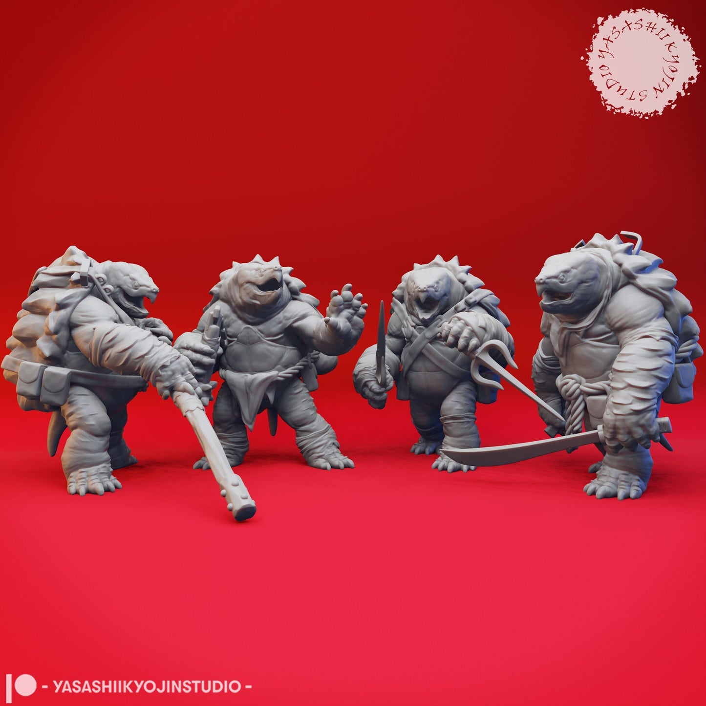 Tortle | TTRPG Monster Miniature | Yasashii Kyojin Studio | Unpainted, Unplated Resin 8k