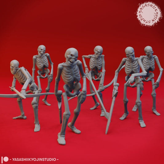 Skeletons | TABLETOP SCALE | D&D TTRPG Monster Miniature | Yasashii Kyojin Studio