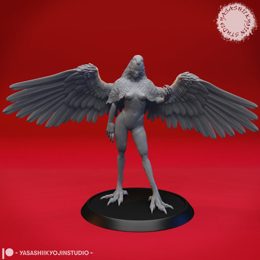 Harpy | TABLETOP SCALE | TTRPG Monster Miniature | Yasashii Kyojin Studio