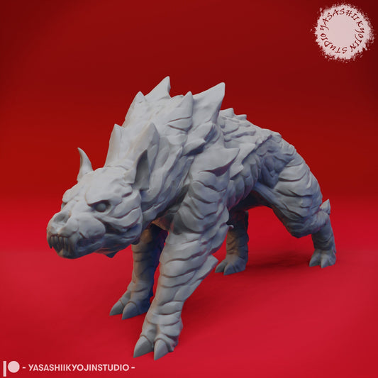 Hellhound | TABLETOP SCALE | TTRPG Monster Miniature | Yasashii Kyojin Studio