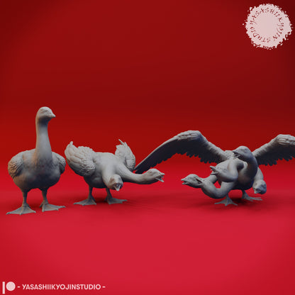 Goose Hydra | TABLETOP SCALE | D&D TTRPG Monster Miniature | Yasashii Kyojin Studio