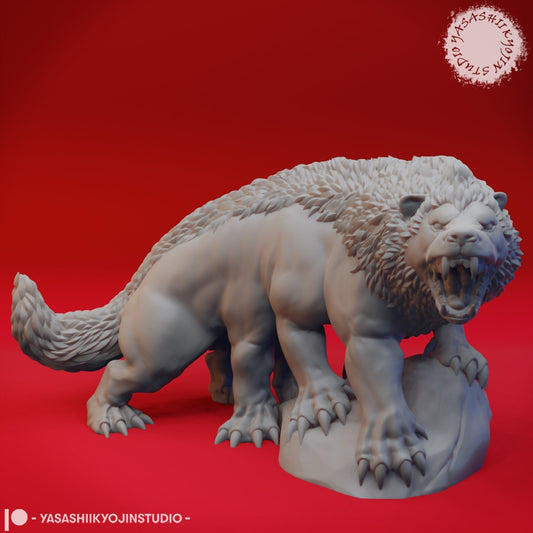Aurumvorax | TABLETOP SCALE | TTRPG Monster Miniature | Yasashii Kyojin Studio