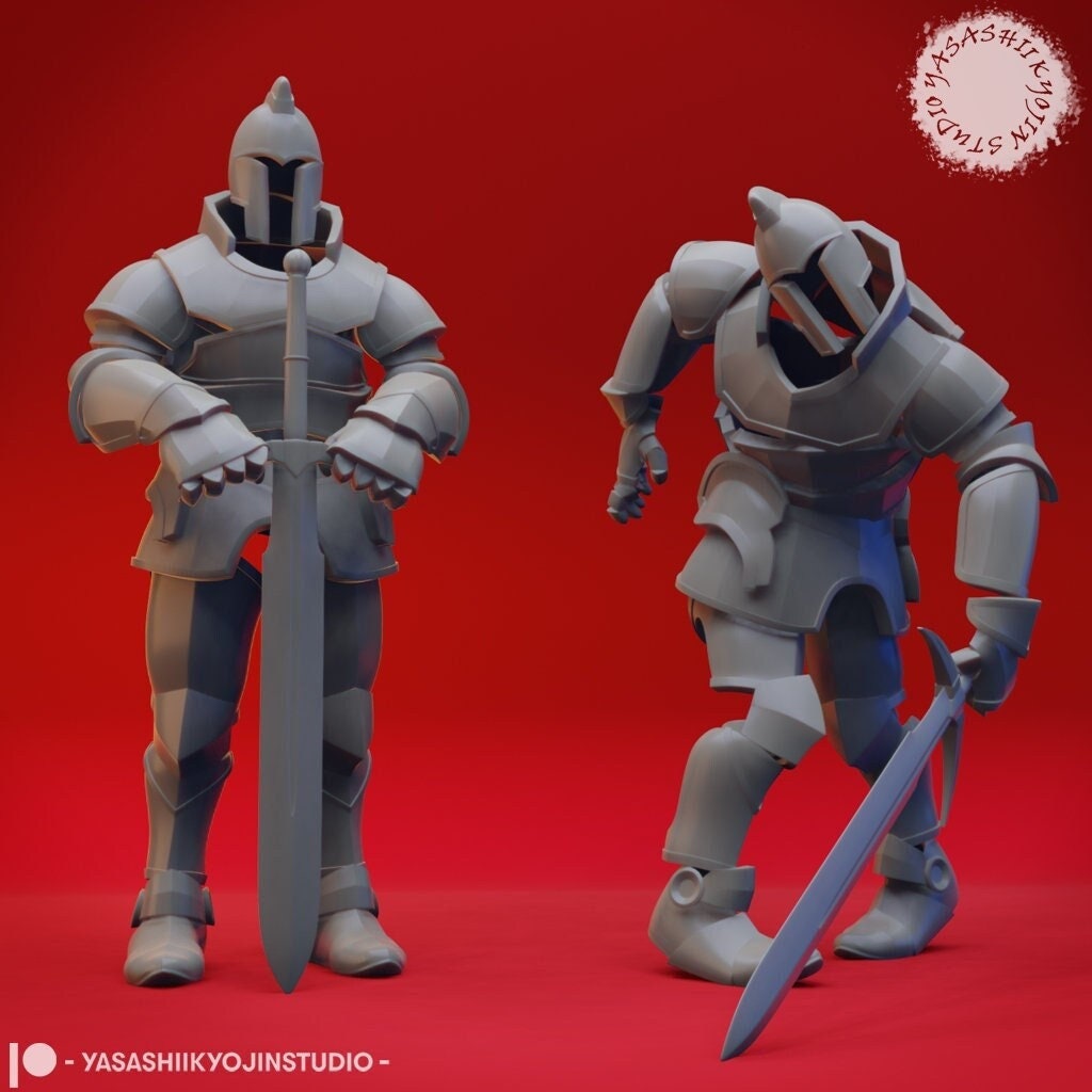 Animated Armor | TABLETOP SCALE | TTRPG Monster Miniature | Yasashii Kyojin Studio
