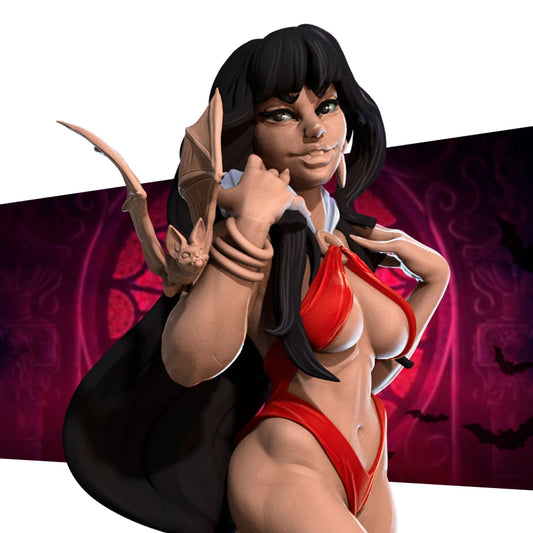 Exotic Dawn | Vampire Bat Pinup Model Miniature | Bite the Bullet